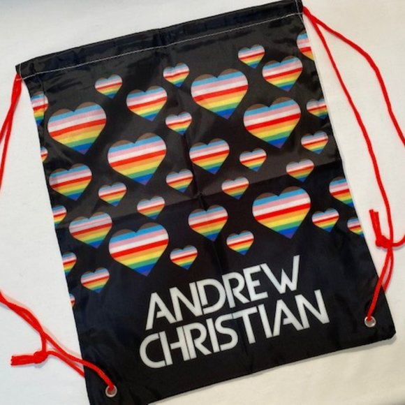Andrew Christian - Progressive PRIDE Hearts Drawstring Back Pack -  (595) - Picture 2 of 4